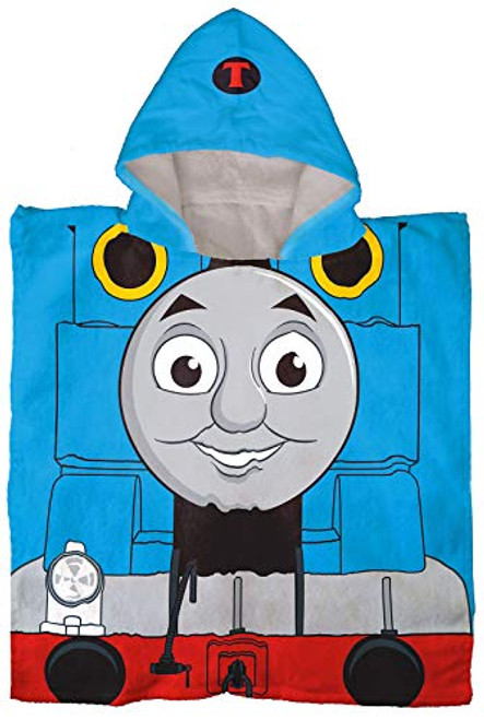 Jay Franco Thomas  and  Friends Kids Bath/Pool/Beach Hooded Poncho - Super Soft  and  Absorbent Cotton Towel Measures 22 x 22 Inch -Official Mattel Product- Jay Franco Thomas  and  Friends Kids Bath/Pool/Beach Hooded Poncho - Super Soft  and  Absorbent Cotton Towel Measures 22 x 22 Inch -Official Mattel Product-