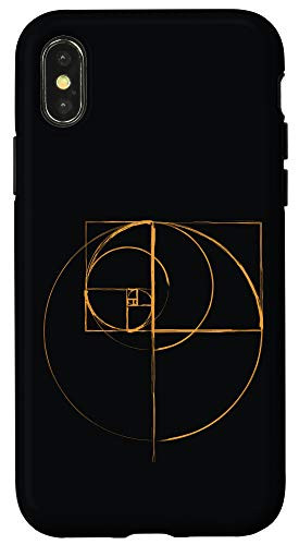 iPhone X/XS fibonacci golden ratio circle Case