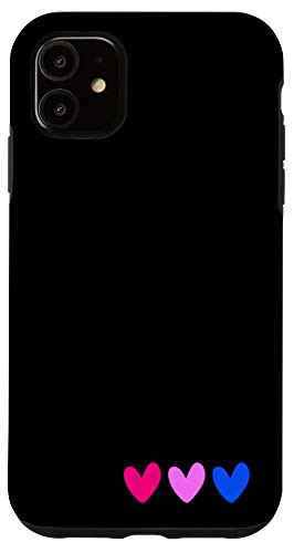 iPhone 11 Bisexual Pride Flag Hearts Bi Sexual Bi-Sexual Gift LGBTQ Case