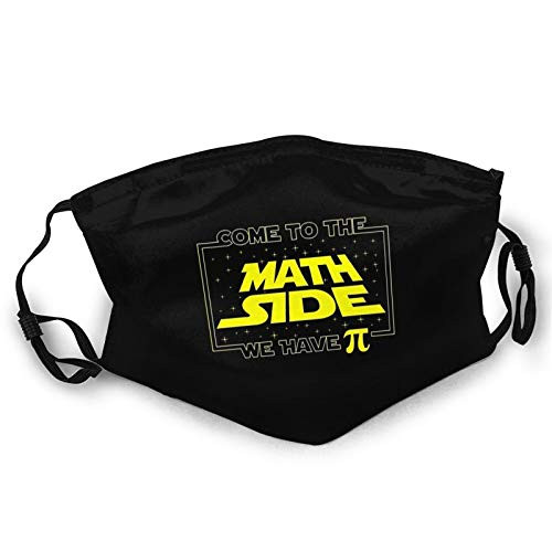 Come to The Math Side We Have Pi Unisex Adult Anti Dust Face Mask Reusable Mouth Masks Balaclava Black