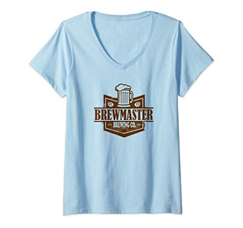Womens Brewmaster Craft Beer Home Brewing Brewer Gift V-Neck T-Shirt Womens Brewmaster Craft Beer Home Brewing Brewer Gift V-Neck T-Shirt