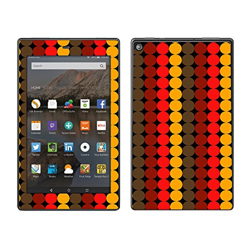 Skin Decal Vinyl Wrap for Amazon Fire HD 8 Tablet 8 inch inch stickers skins cover/ Circles Retro Pattern