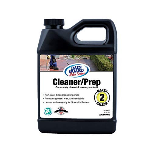Rain Guard Water Sealers SP-1003 Cleaner/Prep Super Concentrate for Wood and Masonry Surfaces. 32 Oz Makes 2 Gallons Rain Guard Water Sealers SP-1003 Cleaner/Prep Super Concentrate for Wood and Masonry Surfaces. 32 Oz Makes 2 Gallons