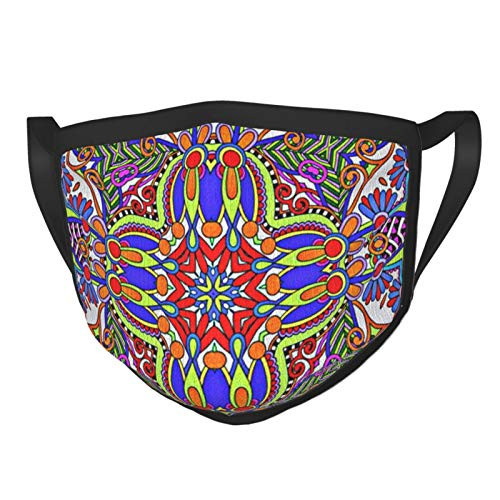 Circle Lace Ornament Round Ornamental69 Reusable Face Mask Balaclava Washable Outdoor Nose Mouth Cover Fashion for Unisex Men Women