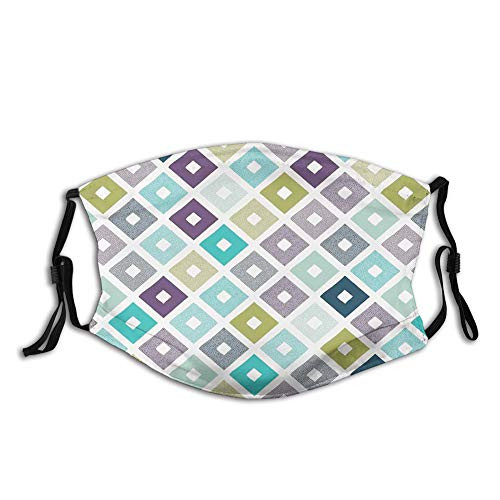 Seamless Geometrical Rhombus Pointed Triangle Like in Doodle Proof Windproof Face MaskReusableWashable ClothFace CoverCover for Men Women SizeAdult