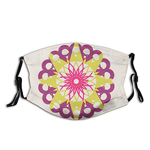 Comfortable Windproof maskOrnamental Geometric Composition with Triangles and Half?Printed Facial decorations for adult SIZEM