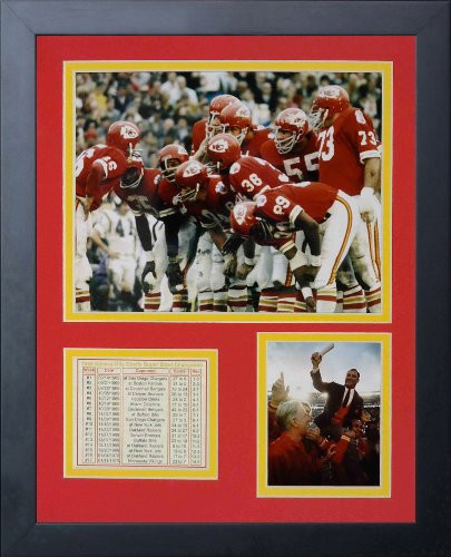 Legends Never Die 1969 Kansas City Chiefs Huddle Framed Photo Collage, 11 by 14-Inch