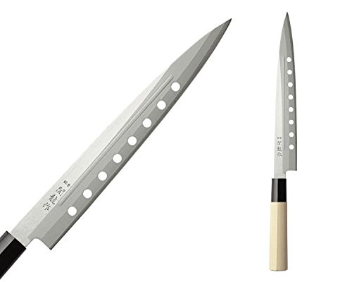 JapanBargain 1551 Non-Stick Yanagiba Sashimi Knife Japanese High Carbon Stainless Steel Sushi Chef Knife Made in Japan 200mm
