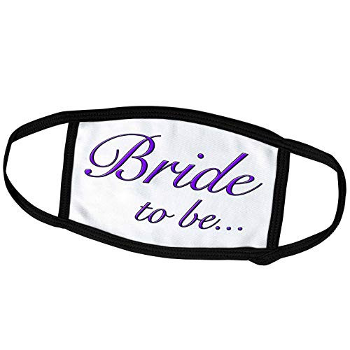 3dRose EvaDane - Quotes - Bride to be Purple - Face Masks -fm_161145_2-