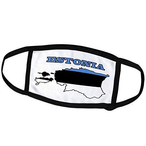 3dRose 777images Flags and Maps - The Flag of Estonia in The Outline map of The Country and Name Estonia - Face Masks -fm_58798_2- 3dRose 777images Flags and Maps - The Flag of Estonia in The Outline map of The Country and Name Estonia - Face Masks -fm_58798_2-