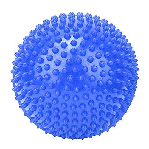 ROSEBEAR PVC Durian Ball Stress Relief Yoga Massager Semicircle Foot Massage Balls Muscular Relaxation -Blue-