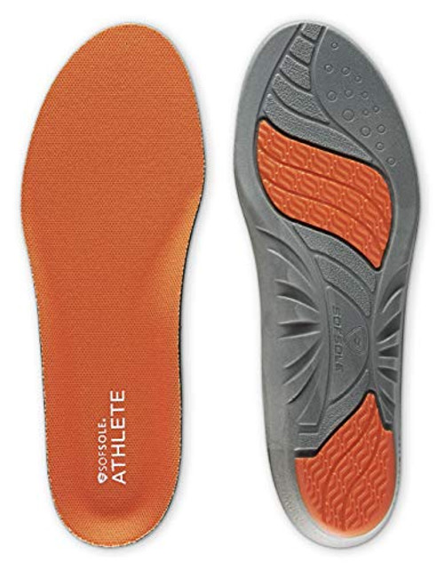 Sof Sole mens Athlete Performance Full-length Insole Orange Men s 9-10.5 US