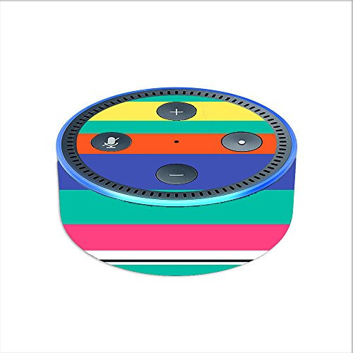 Skin Decal Vinyl Wrap for Amazon Echo Dot 2 -2nd generation- / Slinko Pastel Lines