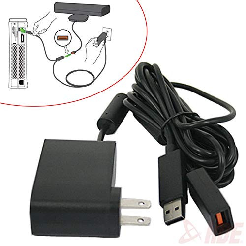 USB AC Adapter Power Supply Cord for Xbox 360 Kinect Sensor Converter Cable -Renewed-