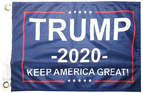 Trade Winds 12x18 Trump 2020 Keep America Great Blue 100D Woven Poly Nylon Flag 12 inchx18 inch Banner Grommets Heavy Duty -RUF- Trade Winds 12x18 Trump 2020 Keep America Great Blue 100D Woven Poly Nylon Flag 12 inchx18 inch Banner Grommets Heavy Duty -RUF-