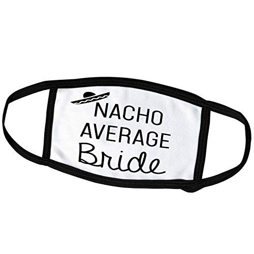 3dRose Bachelorette Party Bride T Shirt Tank Top Nacho Average Bride. - Face Masks -fm_292532_2-