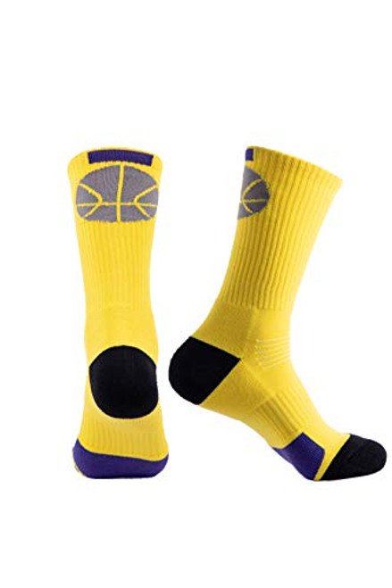3 Pairs Mens Basketball Athletic Crew Sock Cushioned Breathable Thickening Towel Outdoor Sport Basketball Socks Mens Athletic Compression Crew Ankle Socks For Basketball  and  Running Socks