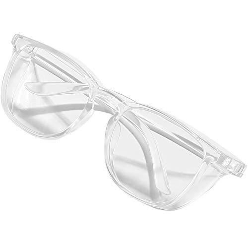Safety Glasses Anti Fog for Men Womens Blue Light Blocking Eye Protection Goggles with Clear Side Shields Square