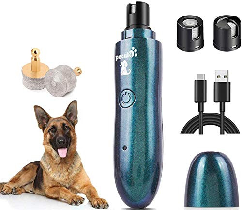 Pecute Large Dog Nail Grinder Rechargeable Electric Dog Nail Trimmer for Paw Grooming Gentle and Painless Nail Clippers for Medium and Large Dogs -Gradient Green- Pecute Large Dog Nail Grinder Rechargeable Electric Dog Nail Trimmer for Paw Grooming Gentle and Painless Nail Clippers for Medium and Large Dogs -Gradient Green-