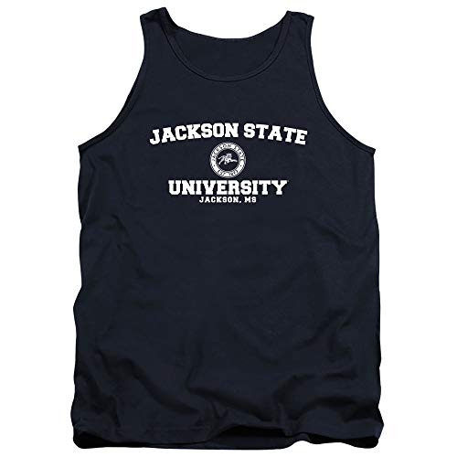 Jackson State University Official Circle Logo Unisex Adult Tank Top Navy X-Large