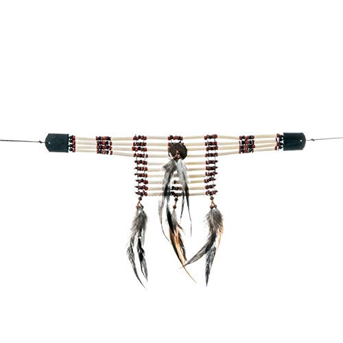 Novum Crafts - Indian Style Choker - Native American Style Breastplate Necklace Red