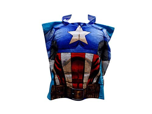 Marvel Avengers Captain America Hooded Kids Towel for Bath Beach or Pool