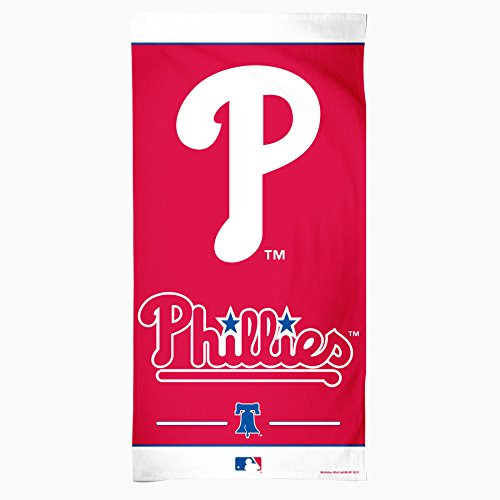 MLB Philadelphia Phillies Fiber Beach Towel 30 x 60-Inch
