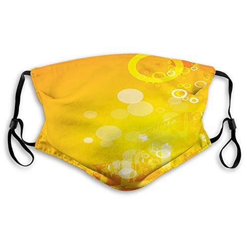 Comfortable Windproof mask?Abstract Composition with Circles Dots Artistic Energetic?Printed Facial decorations for Unisex adult ?M?