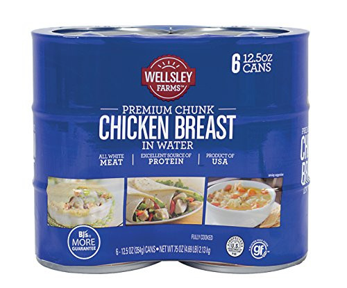 Wellsley Farms White Premium Chunk Chicken Breast in Water 12.5 Ounce 6 Count