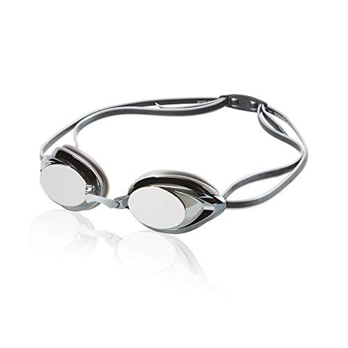 Speedo Unisex-Adult Swim Goggles Mirrored Vanquisher 2.0 Silver One Size