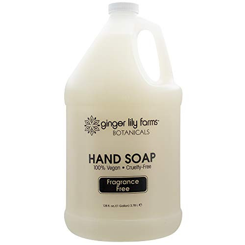 Ginger Lily Farms Botanicals All-Purpose Liquid Hand Soap Refill Fragrance Free 100 percent Vegan  and  Cruelty-Free 1 Gallon Unscented 128 Fl.Oz