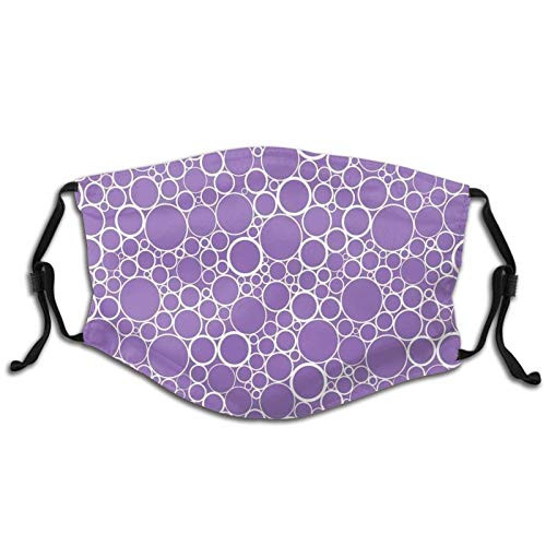 Comfortable Printed maskAbstract Geometrical Linked Circles In Many Sizes Fractal Diameter Rings Print?Windproof Facial decorations for man and woman