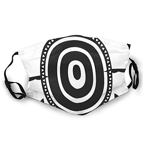 Ethnic Animal with Shell Bullseye Circles and Spiral Motifs Geometric PatternMouth Cover for WomenFace Mask Reusable Washable Cloth for Men