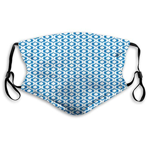 Curved Lines with African Geometric Circular PatternDustproof Windproof Face MaskReusableWashable ClothFace CoverCover for Dust Men Women