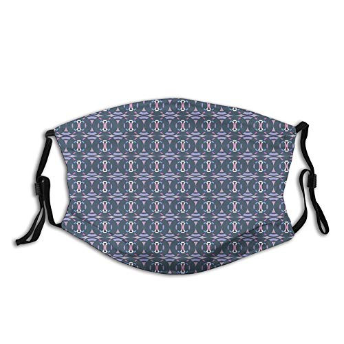 Comfortable Windproof maskCircles Overlapping Round Figures in Abstract Design?Printed Facial decorations for Unisex Adult