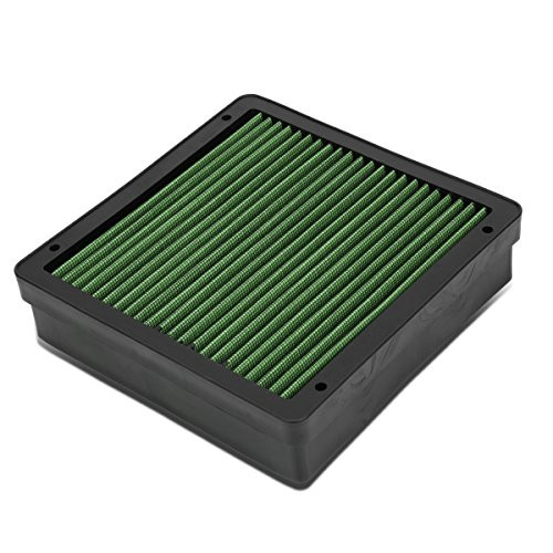 Replacement for Mitsubishi Lancer/Mirage/Outlander Reusable  and  Washable Engine High Flow Drop-in Air Filter -Green-