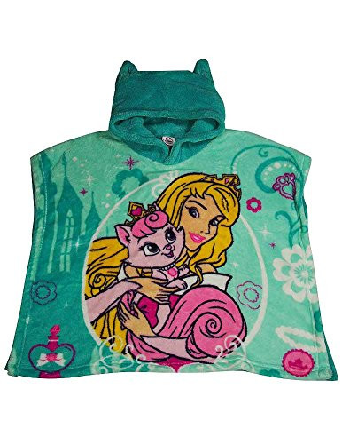 DISNEY PRINCESS Little Girls Palace Pets Hooded Bath Towel Green 38179-onesize