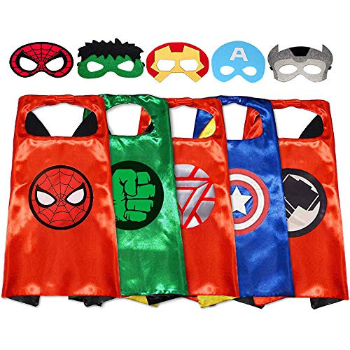 Superhero Capes with Masks Dress up Costumes Halloween Christmas Cosplay Festival Birthday Party Favors for Kids