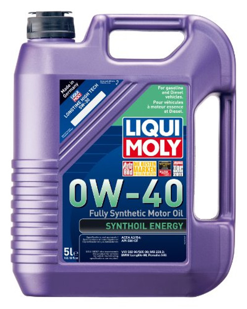 Liqui Moly 2050 Synthoil Energy 0W-40 Motor Oil - 5 Liter Jug Liqui Moly 2050 Synthoil Energy 0W-40 Motor Oil - 5 Liter Jug