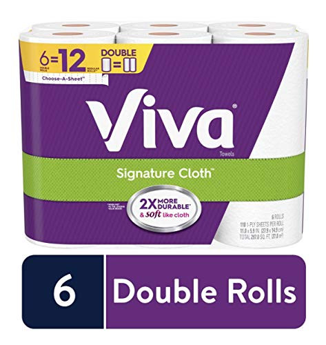 Viva Paper Towels Choose-A-Sheet White 8 Big Rolls -1-