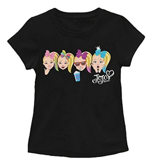 JoJo Siwa Girls Nickelodeon Short Sleeve T-Shirt Black Large