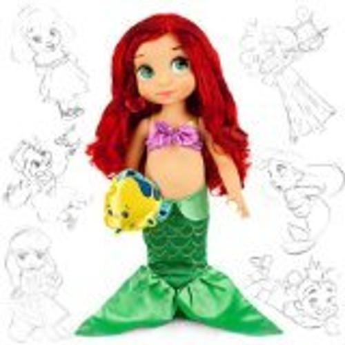 Disney Princess Little Mermaid Animators' Collection Toddler Doll 16'' H - Ariel with Flounder Disney Princess Little Mermaid Animators' Collection Toddler Doll 16'' H - Ariel with Flounder
