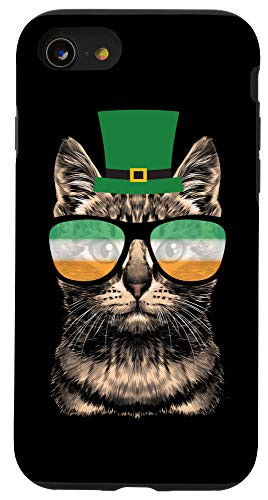 iPhone SE -2020- / 7 / 8 St Patricks Day Cat - Kitty Wearing Irish Glasses Case
