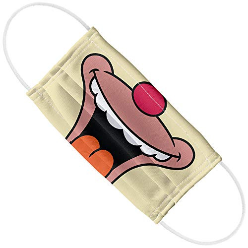 The Simpsons Krusty the Clown Face 2-Ply Reusable Cloth Face Mask Covering Unisex