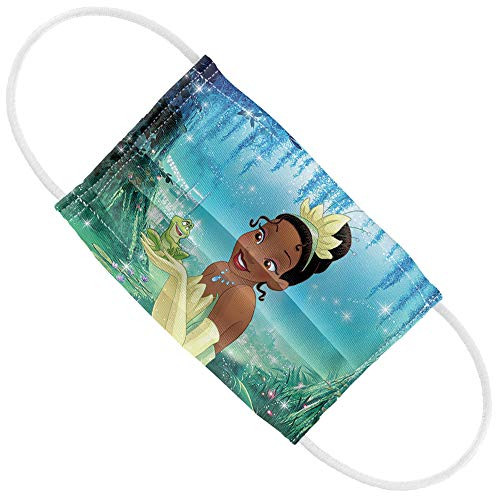 Disney Princess Kids Tiana and Prince Naveen 2-Ply Reusable Cloth Face Mask Covering Disney Princess Kids Tiana and Prince Naveen 2-Ply Reusable Cloth Face Mask Covering