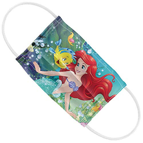 Disney Princess Kids Ariel Under the Sea 2-Ply Reusable Cloth Face Mask Covering Disney Princess Kids Ariel Under the Sea 2-Ply Reusable Cloth Face Mask Covering