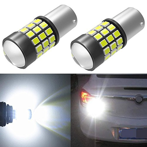 Alla Lighting BAY15D 7528 1157 Strobe Brake Lights LED Bulbs Super Bright 2357 2057 1157 Flashing Strobe LED Bulbs High Power 1157 Strobe Brake Stop Light Bulbs 6000K Xenon White -Set of 2-