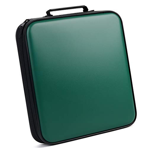 Bageek CD Case 160 Capacity DVD Case CD Storage DVD/CD Storage Organizer Flexible Plastic Protective -Green-