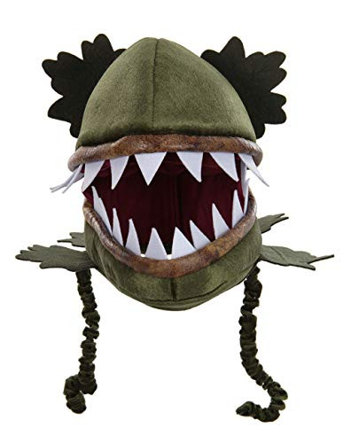 Alien Venus Flytrap Hat Costume Jawesome Mask Green