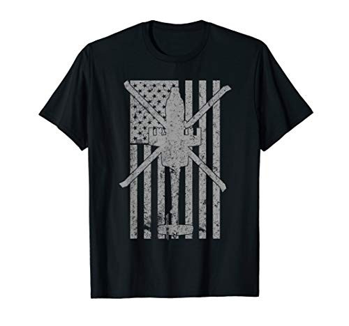AH-64 Apache Gunship Military Helicopter Vintage Flag Tee